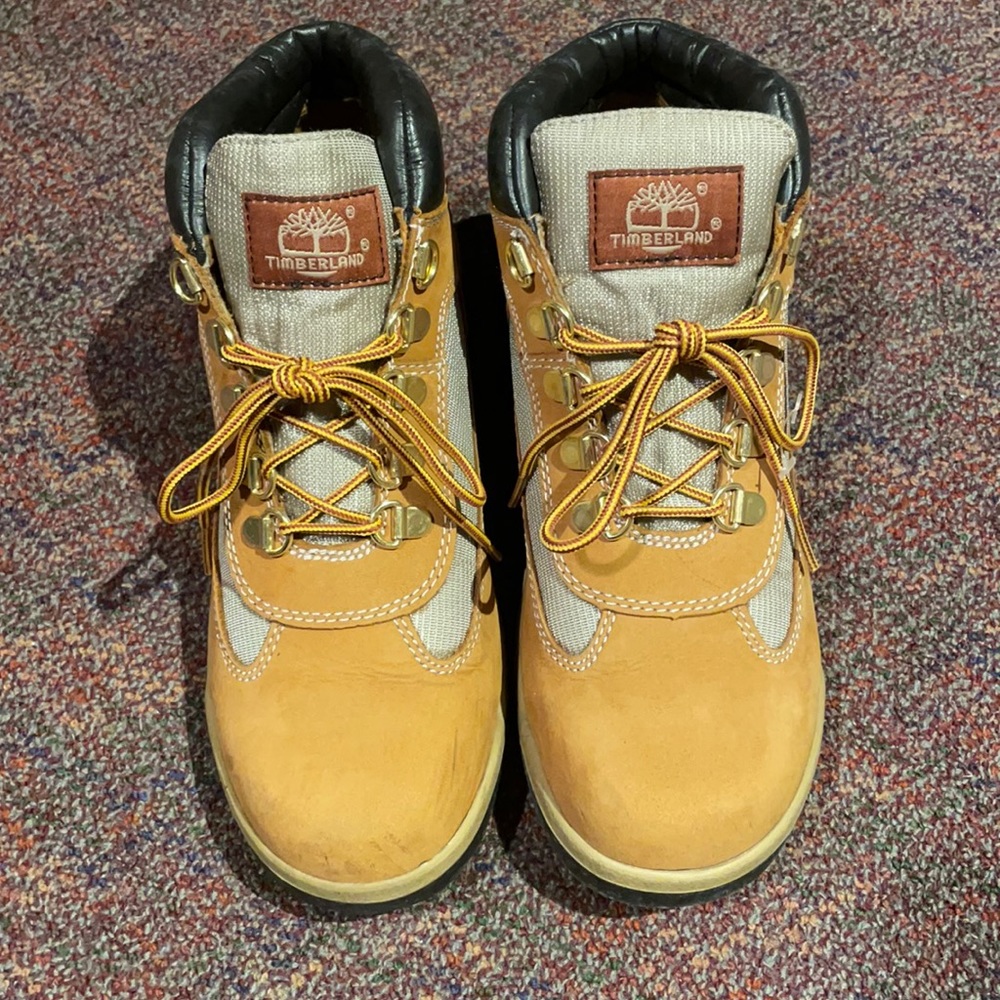 Timberland Grade School Boy's Wheat Leather Suede Boots